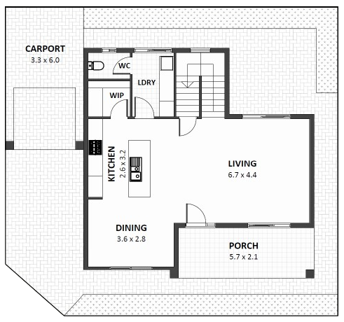 Lot 15 Marketing Floor Plan - Downstairs
